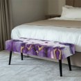 thumbnail image 2 of Chririnla Polyester Spandex Bench Slipcover for Dining Room Living Room, Anti-Stain Non Slip Bench Seat Slipcover, Purple Marble Pattern, 2 of 9