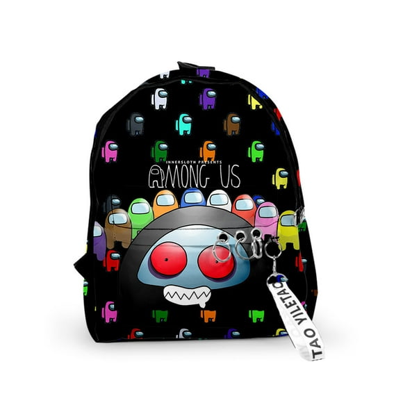 New Cute Among Us Backpacks for Boys Waterproof 3D Cartoon Among Us School Backpack Bag Bookbag Among Us Crewmate Characters Print Backpack Shoulder Bags Camping Travel Durable Students Daypacks-C款