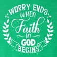thumbnail image 5 of Wild Bobby, Worry Ends When Faith In God Begins Inspirational/Christian Men Premium Tri Blend Tee, Envy, Medium, 5 of 5