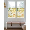 thumbnail image 2 of Watercolor Floral 2 Panel Kitchen Curtains for Small Windows, Yellow Flower Hummingbirds Botanical Spring Bathroom Tier Curtain, Short Window Treatment for Bedroom/Living Room 55"x24", 2 of 6