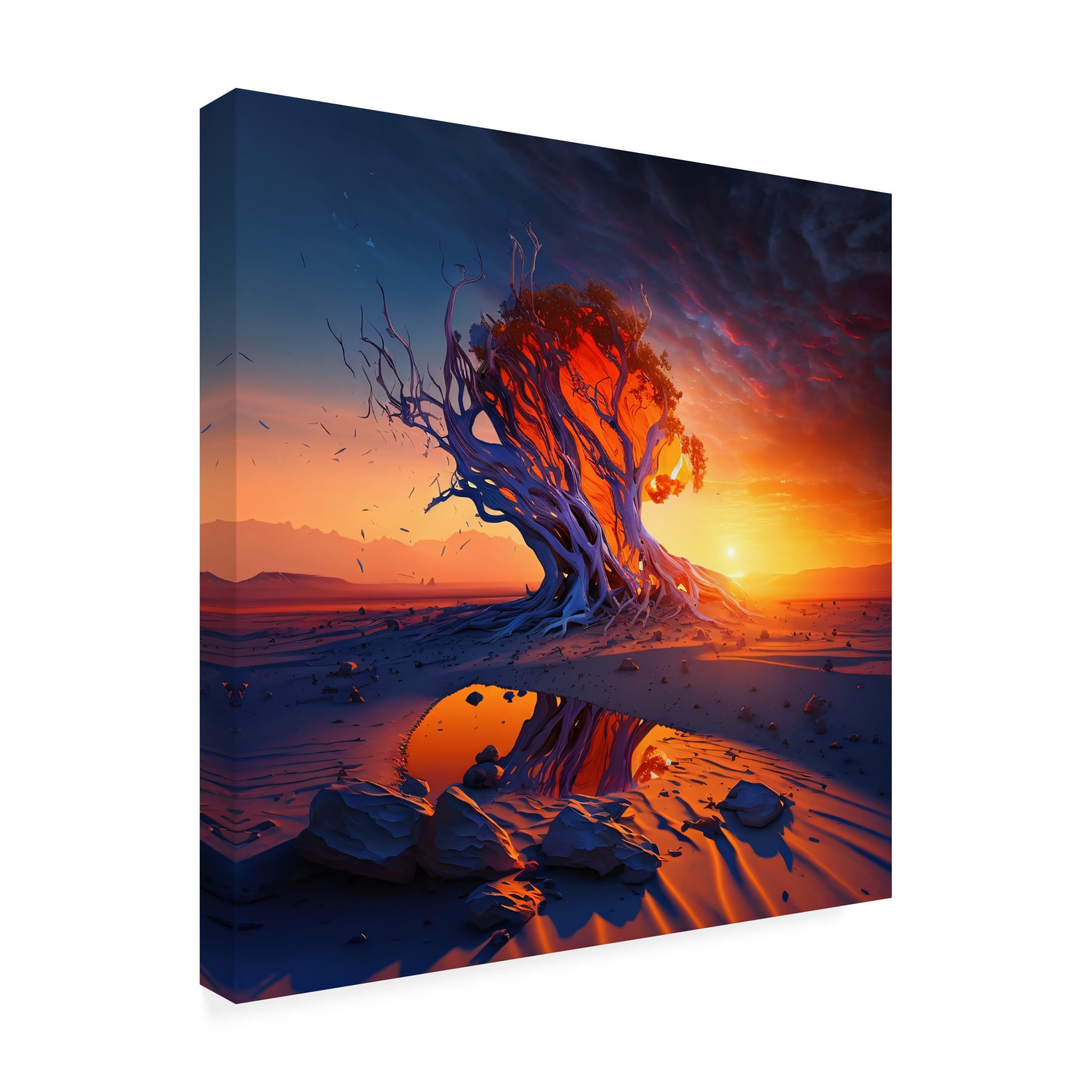 Canvas Wall Art - Ray Heere 'Desert Of Dreams 2' Wall Art for Living Room, Bedroom, or Office Décor by Trademark Fine Art - 14 x 14 Inches