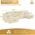 thumbnail image 3 of NeoKo Cloud Couch Sectional Modular Sofa, 132" Comfy Boneless Sectionals for Living Room, Modern Plush Memory Foam U Shaped Sofa Corduroy Sectional Floor Couch with Chaise Lounge, Beige, 3 of 8