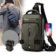 thumbnail image 2 of Bolso de pecho multifuncional para hombre, moderno bolso cruzado informal para el hombro, mochila pequeña de tela espacial impermeable, 2 of 6