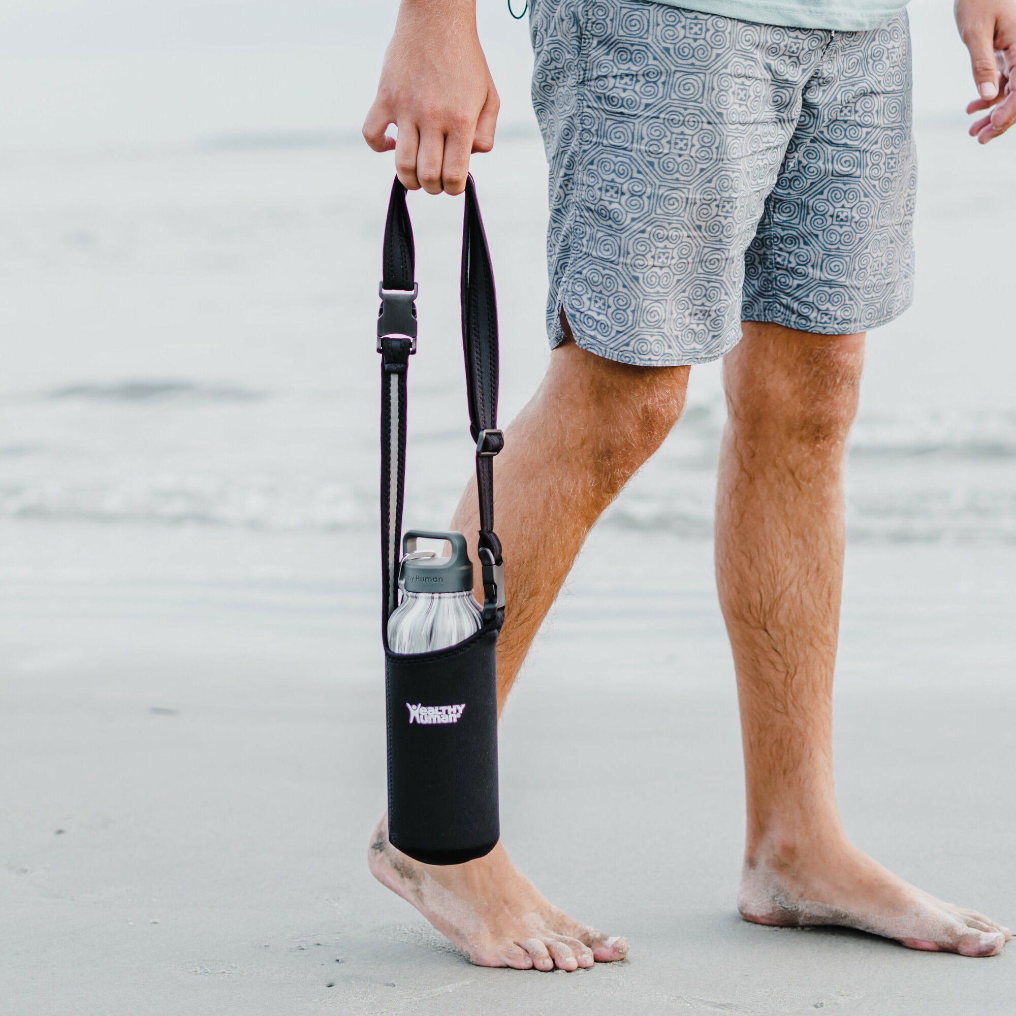 Healthy Human Water Bottle Take Me with U Sling - Small, Black
