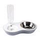 thumbnail image 2 of Juego de comederos dobles para gatos con cuencos elevados de acero inoxidable para comida y agua – Base antideslizante, dispensador automático de agua, diseño 2 en 1 para comida seca o húmeda., 2 of 6