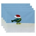 thumbnail image 1 of E by Design Jump for Joy Merry Christmas Bird Animal Print Placemat - Set of 4, 1 of 2