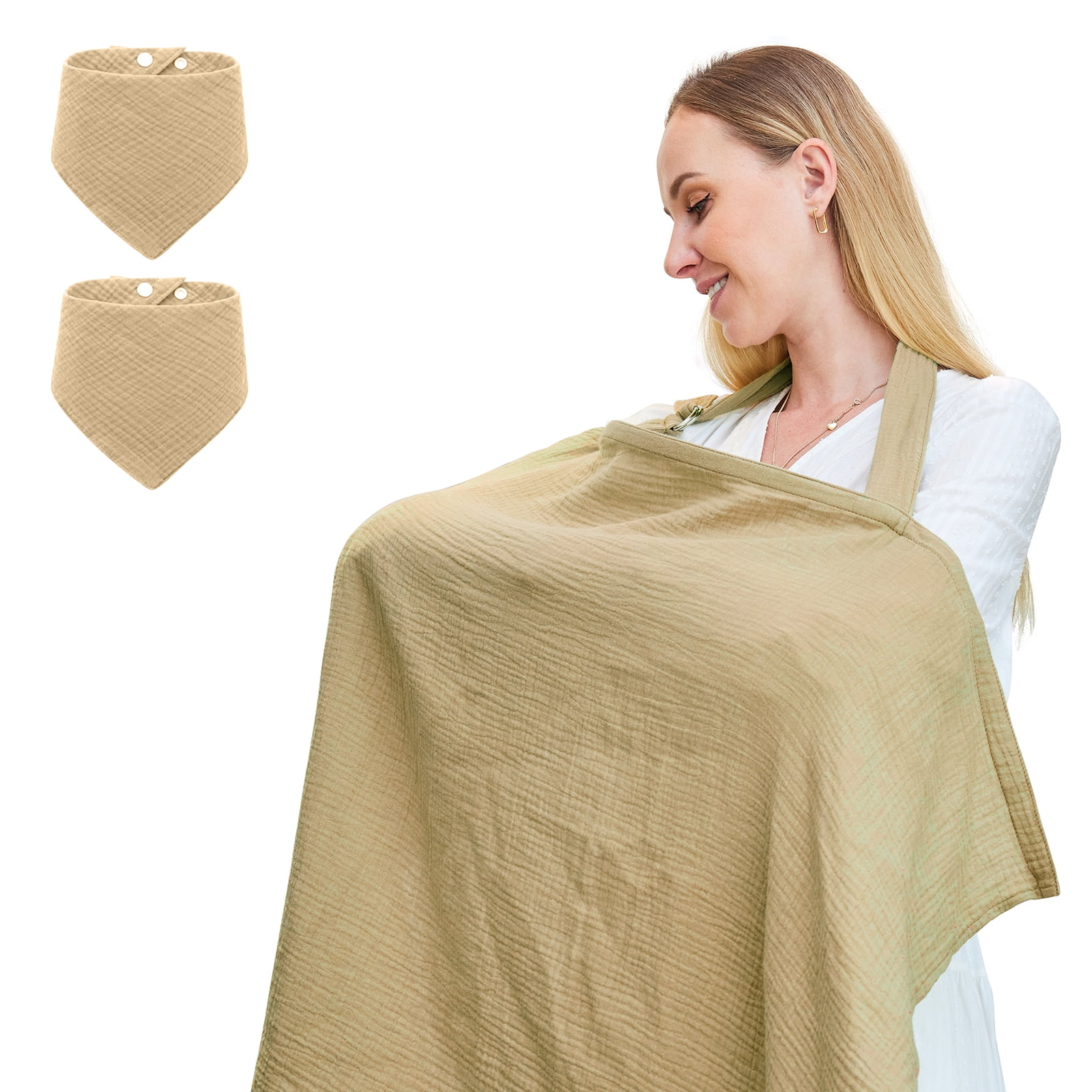 Nursing Cover for Baby Breastfeeding,Breathable Cover with Rigid Hoop for Mother Nursing Apron