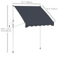 thumbnail image 3 of Outsunny 6.6'x5' Manual Retractable Patio Awning Sun Shelter, Black, 3 of 10