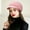 Pink, variant on Winter Knit Hat Winter Beanie Hats for Women Slouchy Beanie Cap with Visor Warm Newsboy Skull Cap