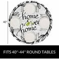 thumbnail image 2 of Home Sweet Home Round Tablecloth Lettering Word On Vintage Country Wooden Board Table Cover Table Cloth for Indoor Dining, Outdoor Picnic Parties, Camping,Fits for Table 40-44", 2 of 6