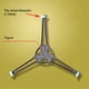 thumbnail image 5 of Cateissary Soporte de anillo giratorio para horno microondas, soporte de rodillo de repuesto, accesorios de reparación de máquina, 24,5 cm de Herramientas y accesorios para hornear, 5 of 6