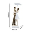 thumbnail image 3 of Valentine Couple Under Umbrella Resin Figurine with Warm LED Light, Romantic Wedding Centerpiece or Mantel Decoration, Heartfelt Anniversary and Valentine’s Day Gift for Her or Him, 3 of 6