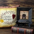 thumbnail image 3 of Primitives Country House Decorative Plate with Rack Square Display Wooden Plate Home and Office Décor Art, 6 X 6 Inch, 3 of 7