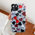 thumbnail image 2 of Heart Design Sparkling Hearts Stylish Durable Shatterproof Phone Case for iPhone - Perfect for Couples & Valentine's Day, Compatible with iPhone 11/12/13/14/15/16 (Pro Max/Plus), 2 of 9