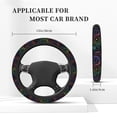 thumbnail image 3 of Balery Rainbow Glitter Fundas elásticas antideslizantes para volante, funda protectora universal para hombre y mujer, 15 pulgadas, accesorios para coche., 3 of 6