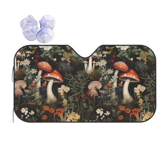 Mushroom Car Windshield Sun Shade Universal Fit Auto Sun Visor Protector