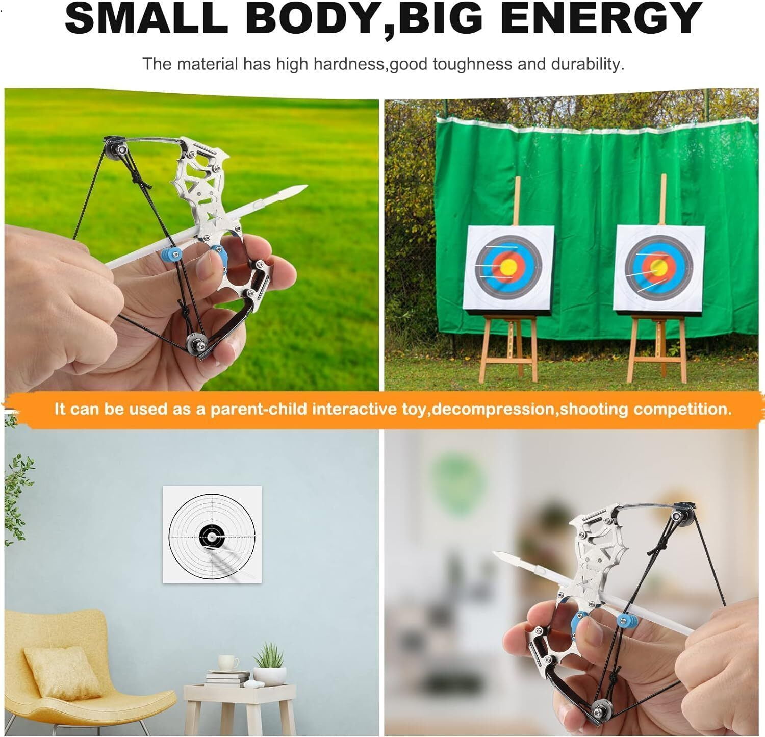 Mini Compound Bow Arrow Set Gift Target Toy Archery Practice Outdoor Recreational Activities