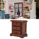 thumbnail image 1 of De Stand Night Stand Birch Wood 3 Cajones Mes De La Noche En Miniatura Muebles De Juguete Para Casa De Muñecas, 1 of 7