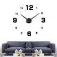 thumbnail image 3 of Kearding Nuevo estilo 2019 Reloj de pared 3D Metal fresco Número simple Etiqueta engomada del espejo DIY Reloj de pared silencioso moderno para la Decoración del hogar Negro Kearding JJ24735-01B, 3 of 6
