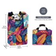 thumbnail image 2 of Yayeee Freestanding Laundry Hamper with Handle Collapsible Large Storage Basket for Clothes, Colorful Art Leaves Pattern, 2 of 7