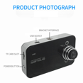 thumbnail image 3 of 3pcs 2.2 Inch Car DVR Dash Camera Full 1080P Loop Recording Motion Detection Drive Recorder Wide Angle Night Vision,3 x host 3 x car charging line 3 x bracket 3 x Chinese and English manual,black, 3 of 5