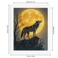 thumbnail image 2 of Paint by Numbers Kit for Adults, Wolf Howling Full Moon Night Scene Paint by Numbers, Easy Paint by Numbers Kit for Adults Beginner, DIY Adult Paint by Number Kits on Canvas, Home Decor, 2 of 7