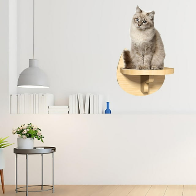 Estantes para escalar gatitos, perchas, muebles de madera para gatos, estante para gatos montado en la pared para gatos de interior, suministros para Yinane estante gato