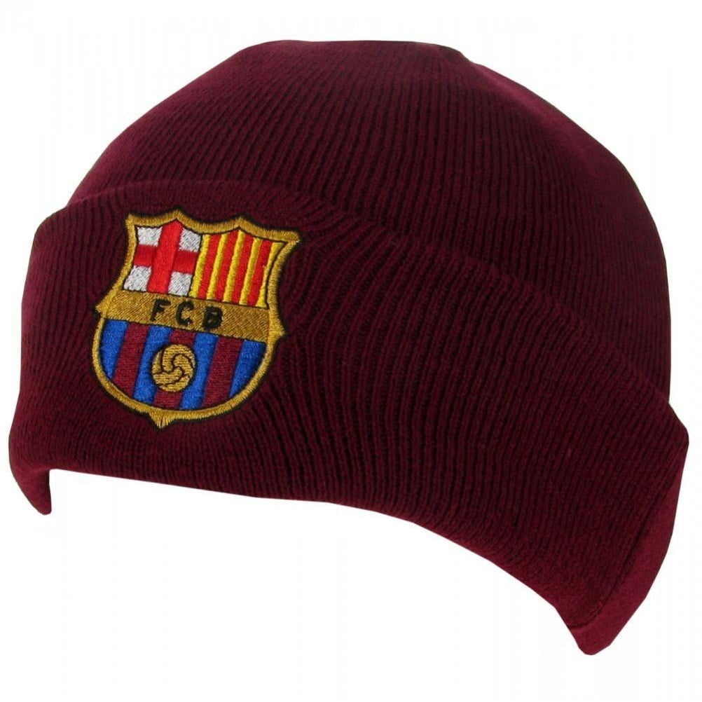 FC Barcelona FC BARCELONA Set Beanie Skull Cap Hat and Scarf Reversible Set 2 Pcs FC01 