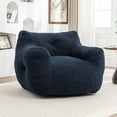 thumbnail image 3 of SOULART 37.00" Bean Bag Chair, Blue High-Density Foam Bean Bag Sofa with Armrests, Stuffed Comfy Chair for Adults in Living Room, Bedroom, Reading, 3 of 10