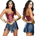 thumbnail image 1 of Disfraz de Mujer Maravilla para mujer, conjunto de disfraz de fiesta de juego de rol, 1 of 4