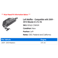 thumbnail image 2 of Left Muffler - Compatible with 2009 - 2013 Mazda 6 3.7L V6 2010 2011 2012, 2 of 2