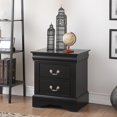 thumbnail image 4 of Tcbosik Minimalist Nightstand with 2 Drawers, Pre-Assembled Black Wood End Table with Smooth Gliding Drawers & Nickel Handles, 22"W x 16"D x 24"H, 4 of 10