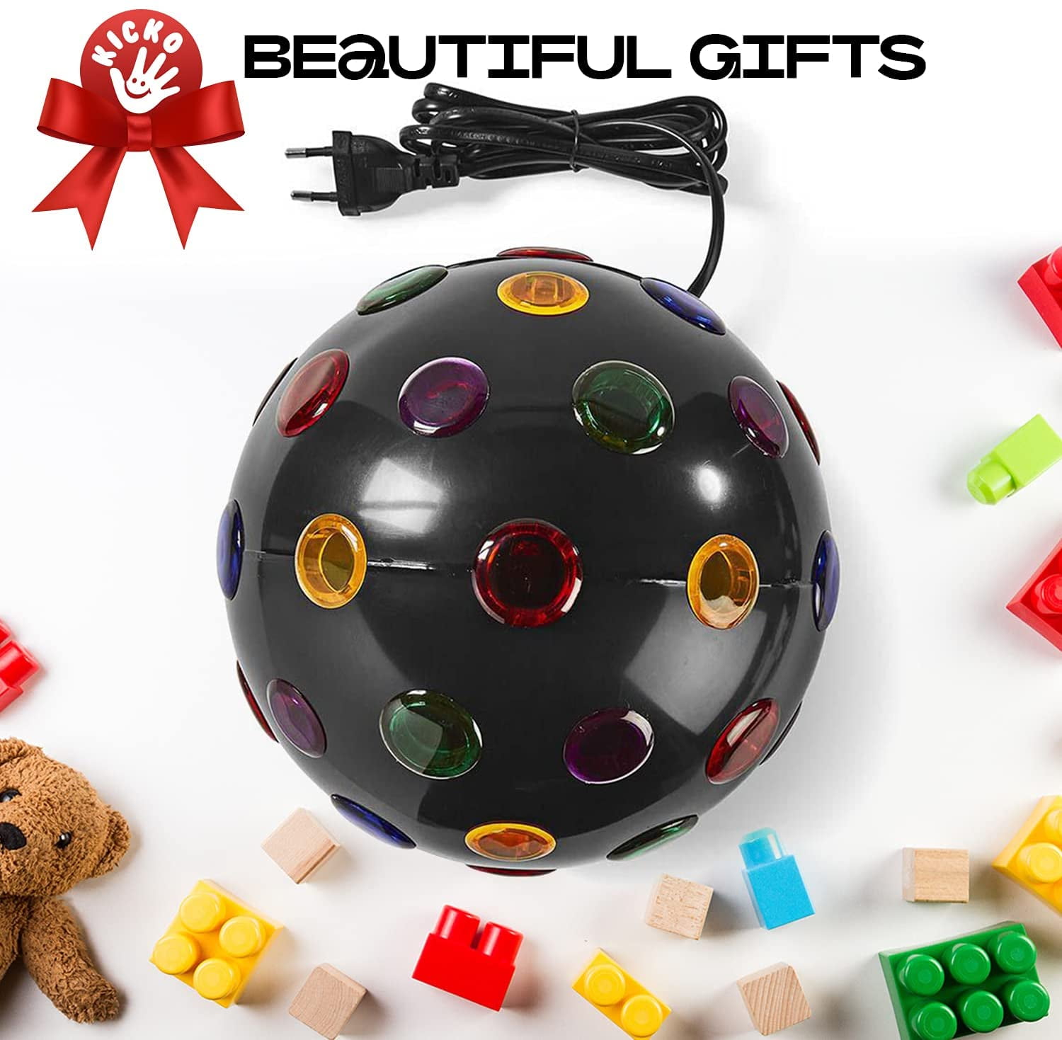 Everything You Need Kicko Spinning Disco Ball With Led Lights For