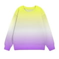 thumbnail image 7 of Girls & Boys Fleece Lined Sweatshirts Long Sleeve Crewneck Tops Size 1-12 Tweens Pullover Trendy Gradient Printed Warm Workout Sweatshirt Shirts, 7 of 7