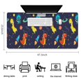 thumbnail image 5 of Long Mouse Pads for Desk,Space Dinosaurs Rockets Pattern Desk Mats on Top Of Desks, Desk Mouse Pad Extra Large with 3mm Non-Slip Base and Stitched Edge for Gaming,Office,Work,Home 47.3"x23.6", 5 of 6