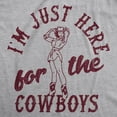 thumbnail image 2 of Womens Funny T Shirts Im Just Here For The Cowboys Sarcastic Western Graphic Novelty Tee For Ladies Womens Graphic Tees, 2 of 9