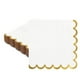 thumbnail image 1 of Uxcell 50 Pcs Servilletas de Cóctel con Borde Ondulado y Foil Dorado, 5 x 5 Pulgadas Servilletas de Papel Desechables para Decoraciones de Mesa de Fiesta de Compromiso, Boda, Aniversario, Blanco, 1 of 7