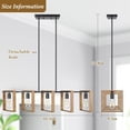 thumbnail image 2 of Nordic Hygge 53’’ Farmhouse Kitchen Island Lighting, Rustic Wood, 2 of 7
