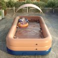 thumbnail image 2 of Piscina inflable Piscina inflable automática, piscina inflable resistente al sol, balsa flotante, toldo extraíble para fiesta de agua en el patio trasero al aire libre 1 1, 2 of 5