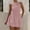A416 Pink, variant on Women's Summer Mini Bodycon Dress Sleeveless Crew Neck Smocked Waist Gingham Plaid Tiered Ruffle Hem Sundress Slim Fit Stretchy Party Clubwear