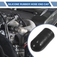 thumbnail image 2 of Unique Bargains 1set 30mm L 14mm/0.55" ID Black Silicone Rubber Hose End Cap with Clamp Silicone Reinforced Blanking Cap, 2 of 7
