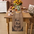 thumbnail image 2 of Vintage Boho Table Runner 70 Inches, Farmhouse Retro Brown Wooden Grain Bed Runner Dresser Scarves Tabletop for Indoor Outdoor Parties/Ceremony/Banquet, 13" x 70", 2 of 9