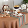 thumbnail image 6 of Table Runner 72 Inches Long for Kitchen Dining, Green Red Striped Dresser Scarf Farmhouse, Dining Table Decorations for Wedding/Parties, Farmhouse Colorful Stripes 18 x 72 In, 6 of 9
