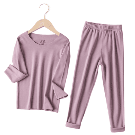 

Children s Autumn Clothing Autumn Pants Boys Thermal Underwear Set Children s Clothing Autumn And Winter Girls Home Clothing Large Children s Pajamas Fragrant Purple 120cm