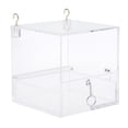 thumbnail image 2 of Comedero para loros y pájaros Zulema Caja de alimentación de acrílico transparente Tamaño S, 2 of 8