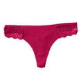 thumbnail image 4 of Aayomet Culotte Femme Taille Coton Dentelle String Femme (Rouge, m), 4 of 5