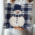 thumbnail image 5 of DIY Latch Hook Pillow Cover Kits Merry Christmas Snowman Grids Stampled Handamade Pillowcase Crochet Yarn Hook and Latch Emboridery Throw Pillow for Home Sofa Decor 43x43cm(1), 5 of 8
