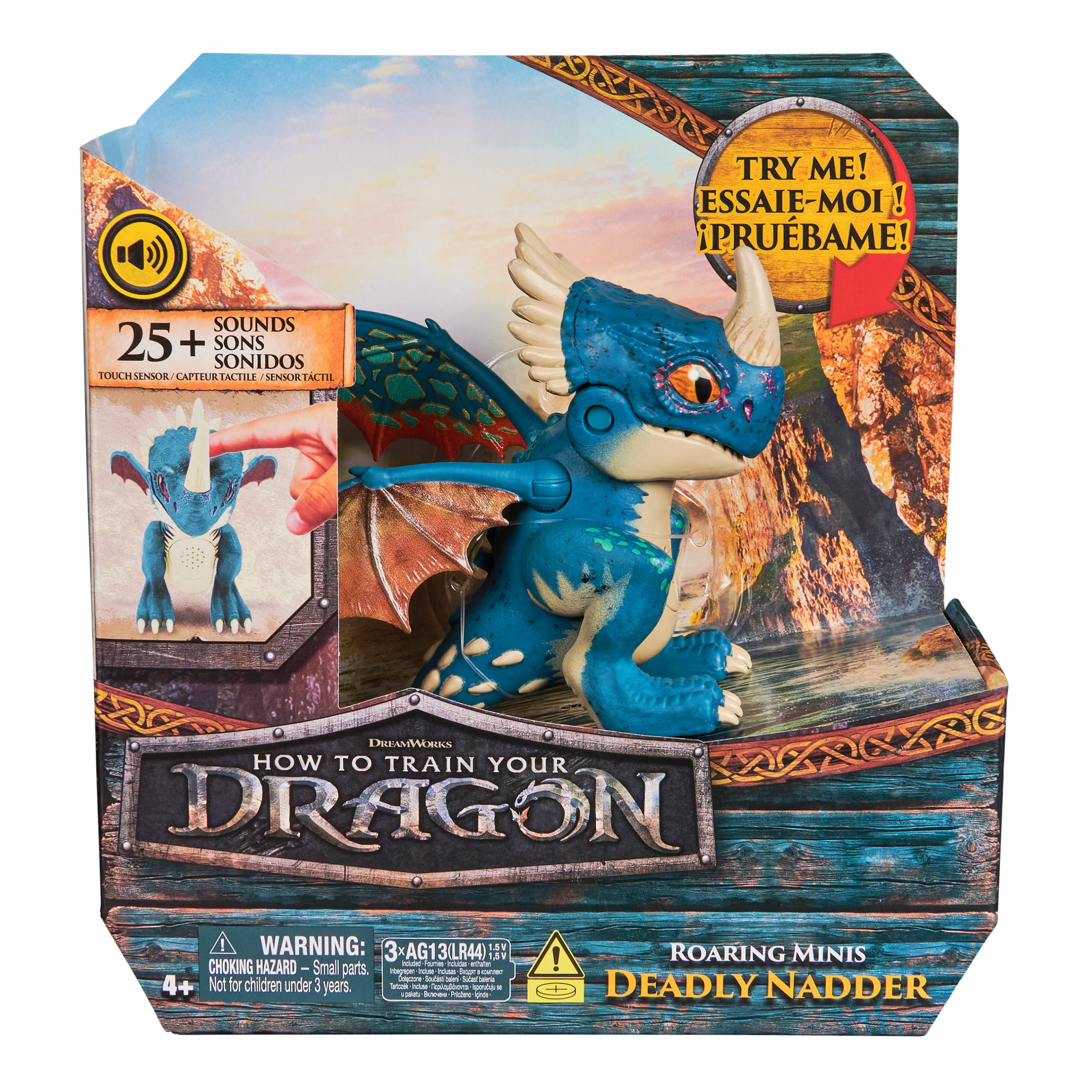 Dreamworks Dragons, How to Train Your Dragon, Roaring Minis Deadly Nadder, Interactive Dragon Toy with 25 Sounds, Kids Toys for Boys & Girls Ages 4 & up