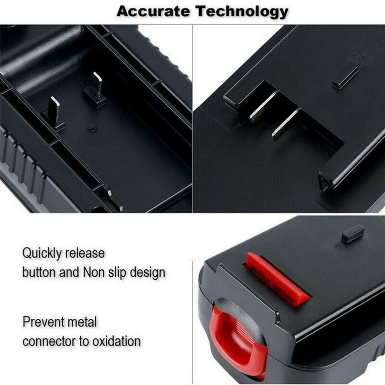 Hpa1820 20V to18V Adapter | Convert Black Decker & Stanley & Porter Cable 20V Lithium Battery for Black and Decker 18V Battery