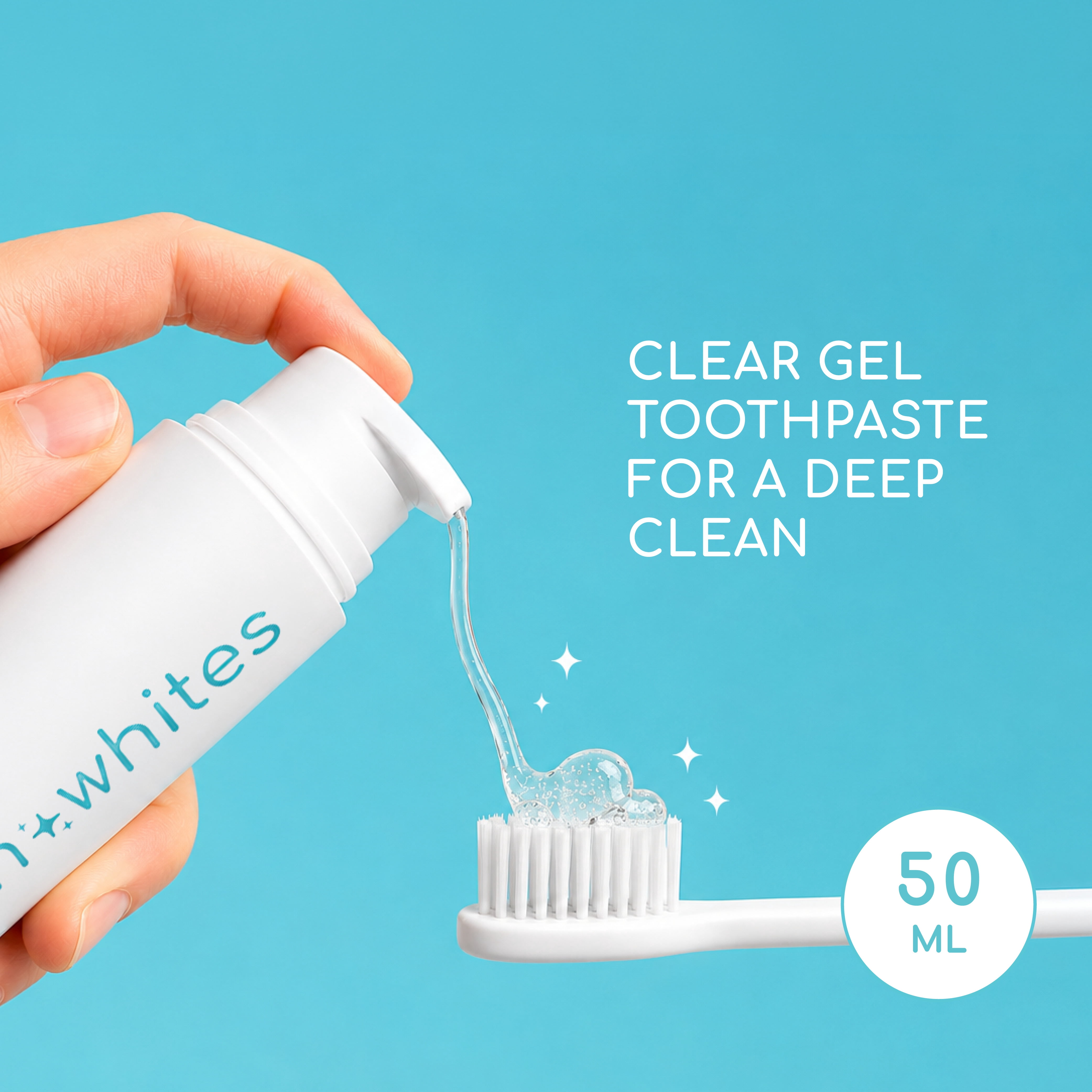 Modern Whites Whitening Toothpaste Gel, Icy Mint, Xylitol Enriched, Fluoride-Free, 50 ml